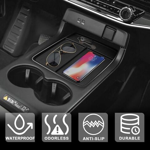 BestEvMod Center Console Front Organizer Compatible with Honda Prologue 2026 2025 2024 Accessories TPE Material Storage Tray Easy to Install and Clean Anti-Slip 3 Compartments in Saudi Arabia
