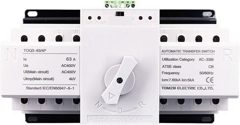 4P 63A 380V MCB Type Dual Power Tommoratic Switch (2 INPUT 1) in Saudi Arabia