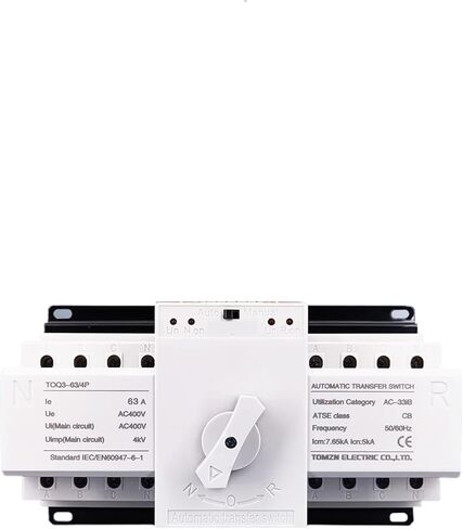 4P 63A 380V MCB Type Dual Power Tommoratic Switch (2 INPUT 1) in Saudi Arabia