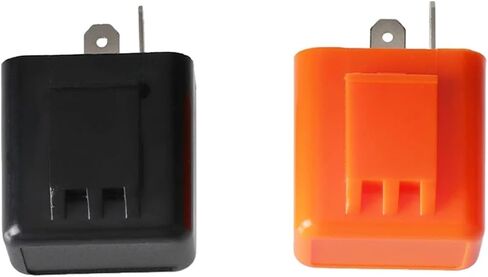 2Pin دراجة نارية LED Flasher ترحيل التردد القابل للتعديل إشارة بدوره مؤشر Blinker التبادلات الإكسسوارات الدراجات النارية Moto (Orange) in Saudi Arabia