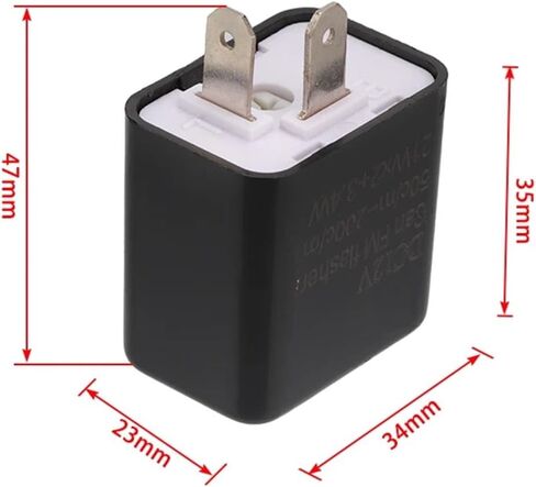 2Pin دراجة نارية LED Flasher ترحيل التردد القابل للتعديل إشارة بدوره مؤشر Blinker التبادلات الإكسسوارات الدراجات النارية Moto (Orange) in Saudi Arabia