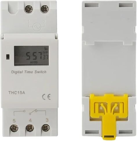 DIN Rail THC30A THC15A Weekly Programmable Digital Electric Timer Switch Time Relay Controller Programmer Module 12V 24V 220V(15A,220V AC) in Saudi Arabia