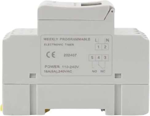 DIN Rail THC30A THC15A Weekly Programmable Digital Electric Timer Switch Time Relay Controller Programmer Module 12V 24V 220V(15A,220V AC) in Saudi Arabia