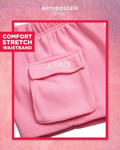 مجموعة شورتات Aeropostale Girls - 2 قطعة جيرسي الرسوم البيانية ، شورت الصوف ، شحنات سكوتر سكوت - الزي الصيفي للبنات (7-12) in Saudi Arabia