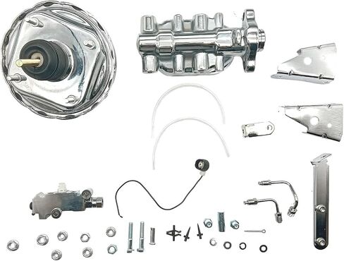 CNCB70008 7 "Dual Power-Power Brake Booster Kit of 1964-1972 Chevelle GTO 442 Lemans Cutlass Caprice Skylark Monte Carlo El Camino 1967-1978 Chevy Camaro 1967-1969 Pontiac Firebird in Kuwait