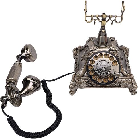 Audio Guest Book Phone, 32G Vintage Retro Telephone, Customized Voice Message Recorder for Wedding, Party (Antique Brass Color) in Saudi Arabia