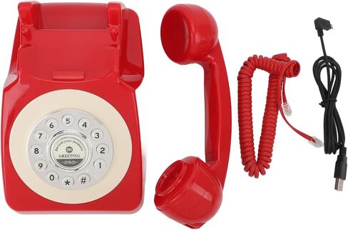 Pilipane Vintage Audio Guest Book Phone Retro Design Design Device Clear Sound Device for Wedding Birthday Party Party مع بطاقة ذاكرة بسعة 8 جيجابايت وبطارية 1200 مللي أمبير في الساعة (أسود) in Saudi Arabia