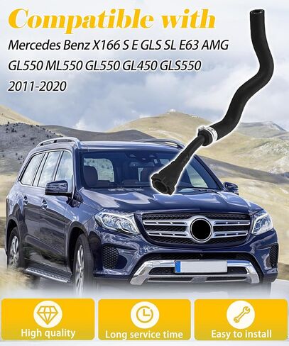 Oil Crankcase Breather Pipe Vent Hose Compatible With Mercedes Benz X166 S E GLS SL E63 AMG GL550 ML550 GL550 GL450 GLS550 2011-2020,Replace # 1572030017 2782031217 in Saudi Arabia