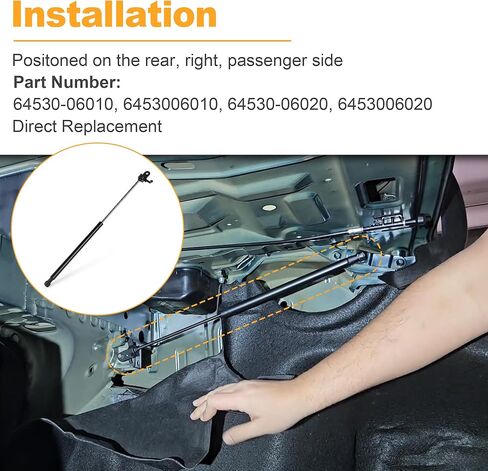 الخلفية اليمنى Trunk Deck Deck Lid Support Support Gate Lift Cylinder Strut 64530-06010 64530-06020 متوافق مع Toyota Camry 2.5L 3.5L 2018-2025 in Saudi Arabia