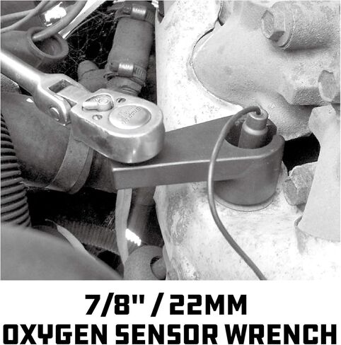 Powerbuilt Oxygen Sensor Offset Puller, Remove and Install O2 Oxygen Sensors, Wire Gate, 22mm 7/8 Inch, 6 Point - 648691 in Saudi Arabia