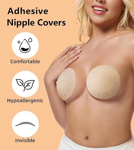 تغطية Cakes Nipple Silicone Self-Dhelsfive Brasple Trespable Bras Pras مقاومة للماء. in Kuwait
