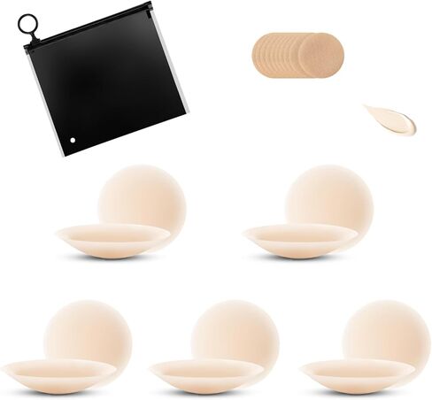 تغطية Cakes Nipple Silicone Self-Dhelsfive Brasple Trespable Bras Pras مقاومة للماء. in Kuwait