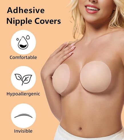 تغطية Cakes Nipple Silicone Self-Dhelsfive Brasple Trespable Bras Pras مقاومة للماء. in Kuwait