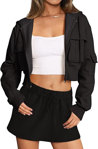 Laslulu Women's up udies sweatshirts fleece sweatshirts sweatshirts zip jukets 2025 Fashion Trendy Fall Outfits in Kuwait