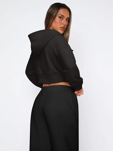 Laslulu Women's up udies sweatshirts fleece sweatshirts sweatshirts zip jukets 2025 Fashion Trendy Fall Outfits in Kuwait
