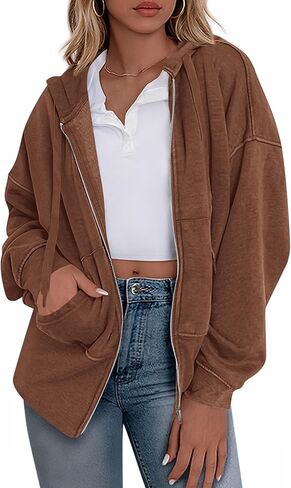 BTFBM Womens Zip Up Hoodies Fleece Sweatshirts 2025 Fall Fashion Throbit in Saudi Arabia