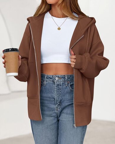 BTFBM Womens Zip Up Hoodies Fleece Sweatshirts 2025 Fall Fashion Throbit in Saudi Arabia