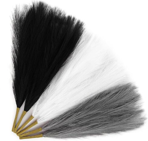 بامباس الاصطناعي ديكور العشب - 17.7 بوصة ، 6pcs Faux Pampas Grass for Home & Wedding Decor in Saudi Arabia