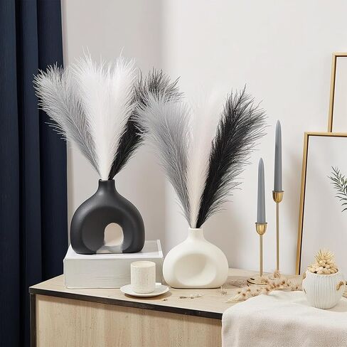 بامباس الاصطناعي ديكور العشب - 17.7 بوصة ، 6pcs Faux Pampas Grass for Home & Wedding Decor in Saudi Arabia