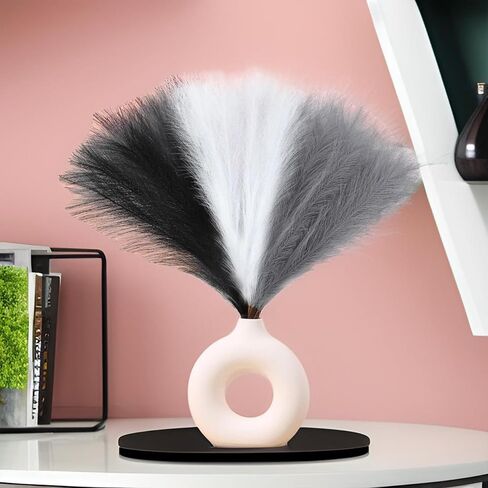 بامباس الاصطناعي ديكور العشب - 17.7 بوصة ، 6pcs Faux Pampas Grass for Home & Wedding Decor in Saudi Arabia