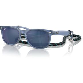 Ray-Ban Child Sunglasses Blue On Orange Frame, Blue Lenses, 48MM in Saudi Arabia