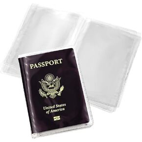 6 PCS Passport Book Holder, Clear Passport Cover Plastic Passports Protectors Sleeves Waterproof Passport Holder for Travel Family ID Card Document Organizer (7.48 × 5.12 Inch) in Saudi Arabia