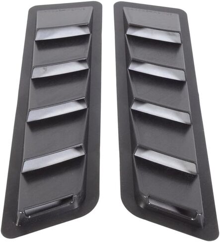 Ikon Motorsports Front Hood Vent Universal Fit لمعظم السيارات 17 بوصة × 5 بوصة أسود أسود ABS تدفق الهواء غطاء محرك السيارة مغرفة غطاء محرك السيارة 2pc in Kuwait