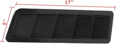 Ikon Motorsports Front Hood Vent Universal Fit لمعظم السيارات 17 بوصة × 5 بوصة أسود أسود ABS تدفق الهواء غطاء محرك السيارة مغرفة غطاء محرك السيارة 2pc in Kuwait