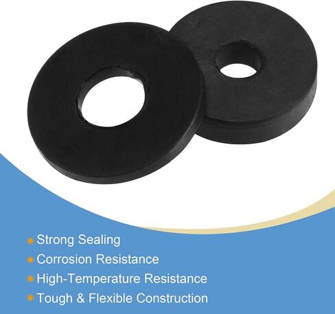 MECCANIXITY Rubber Flat Washers 9mm 11mm OD 4mm 5mm ID 1.2mm 1.6mm Thick for Faucet Pipe Water Hose, Black 100in1 Set in Saudi Arabia