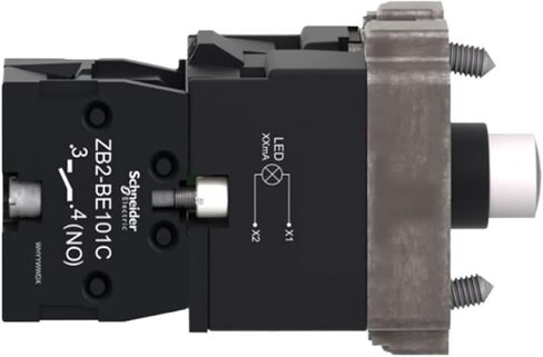 XB2B Lamp Button Base 220VAC ZB2BWM11C ZB2BWM31C ZB2BWM32C ZB2BWM41C ZB2BWM42C ZB2BWM51C ZB2BWM61C(ZB2BWM31C 1NO Green) in Saudi Arabia