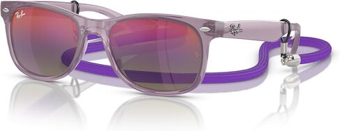 Ray-Ban Child Sunglasses Blue On Orange Frame, Blue Lenses, 48MM in Saudi Arabia