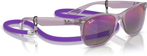 Ray-Ban Child Sunglasses Blue On Orange Frame, Blue Lenses, 48MM in Saudi Arabia