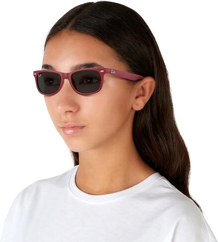 Ray-Ban Child Sunglasses Blue On Orange Frame, Blue Lenses, 48MM in Saudi Arabia