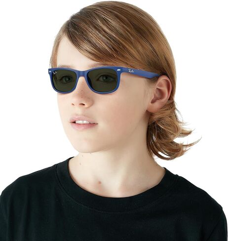 Ray-Ban Child Sunglasses Blue On Orange Frame, Blue Lenses, 48MM in Saudi Arabia