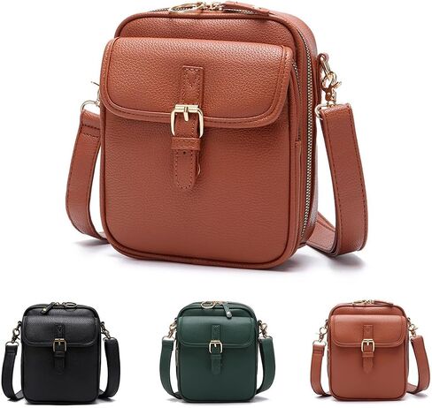 Small Leather Crossbody Messenger Sling Bag for women Vintage Anti theft Large Capacity Mini Shoulder Handbag in Kuwait