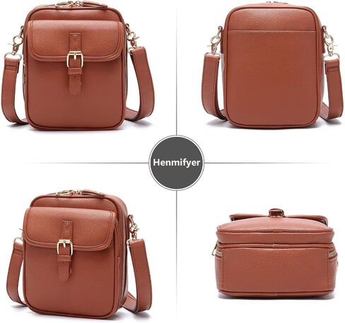 Small Leather Crossbody Messenger Sling Bag for women Vintage Anti theft Large Capacity Mini Shoulder Handbag in Kuwait