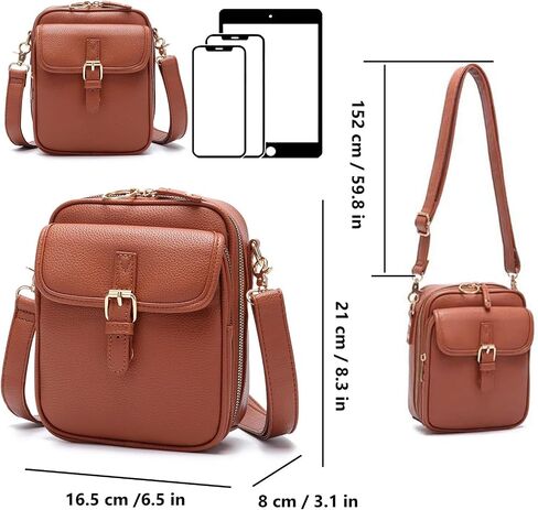 Small Leather Crossbody Messenger Sling Bag for women Vintage Anti theft Large Capacity Mini Shoulder Handbag in Kuwait
