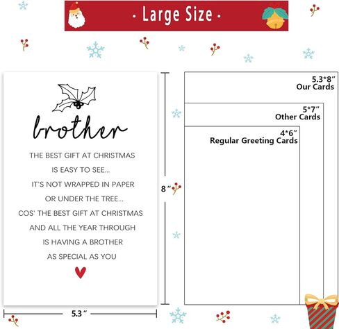 Ziwenhu Sweet Christmas Card, Romantic Greeting for Husband and Wife, Festival Gift for Boyfriend Girlfriend, Premium Quality, Blank Inside in Saudi Arabia