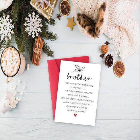Ziwenhu Sweet Christmas Card, Romantic Greeting for Husband and Wife, Festival Gift for Boyfriend Girlfriend, Premium Quality, Blank Inside in Saudi Arabia