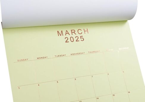 2024 Wall Calendar - 12" x 15" Rose Gold Foil Lettering Monthly Planning Hanging Peel Off Large Print Wall/Desk Calendar on Multi-Color Paper - January 2024 to December 2024 in Saudi Arabia