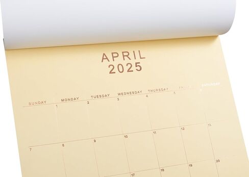2024 Wall Calendar - 12" x 15" Rose Gold Foil Lettering Monthly Planning Hanging Peel Off Large Print Wall/Desk Calendar on Multi-Color Paper - January 2024 to December 2024 in Saudi Arabia