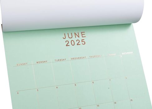 2024 Wall Calendar - 12" x 15" Rose Gold Foil Lettering Monthly Planning Hanging Peel Off Large Print Wall/Desk Calendar on Multi-Color Paper - January 2024 to December 2024 in Saudi Arabia