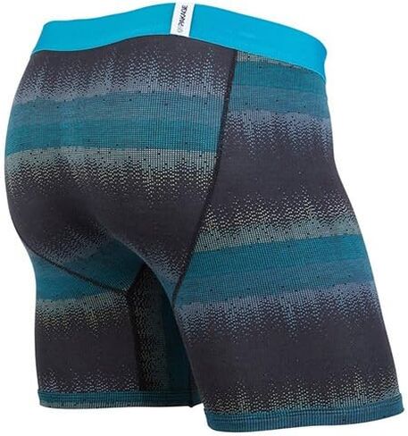 Men's Weekday Boxer Brief, Heather Grey Navy Paisley Stripe, Small (30-32) in Saudi Arabia