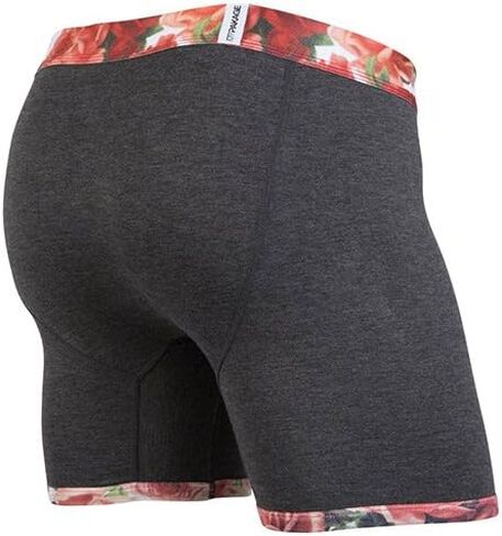 Men's Weekday Boxer Brief, Heather Grey Navy Paisley Stripe, Small (30-32) in Saudi Arabia