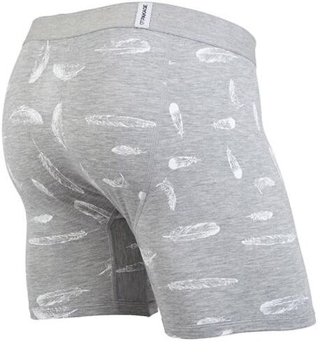 Men's Weekday Boxer Brief, Heather Grey Navy Paisley Stripe, Small (30-32) in Saudi Arabia