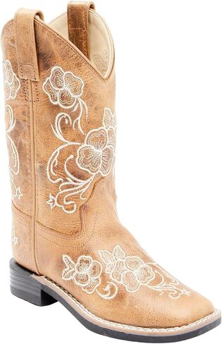 Shyanne Girls 'Lity Lasy Floral Boot Western Boot Broad Square Toe - BBSC1946 in Saudi Arabia
