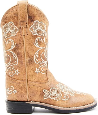 Shyanne Girls 'Lity Lasy Floral Boot Western Boot Broad Square Toe - BBSC1946 in Saudi Arabia