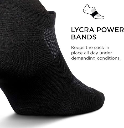 Feetures High Performance Light Cushion No Show Tab Heather Gray Size Large in Kuwait