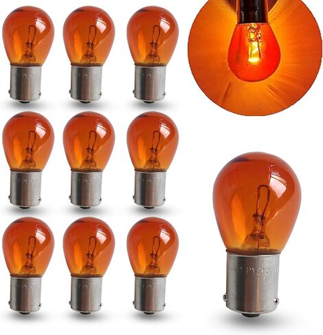 10 PCS CAR PY21W S25 12V21W BAU15S المصباح الكهربائي ، لمبة ضوء الفرامل بديل لمبة ضوء ، المصباح المصغر المصباح المصباح المصابيح المصباح المصغر ، استبدال السيارات والشاحنات وسيارات الدفع الرباعي والدراجات النارية (AMBER) in Kuwait