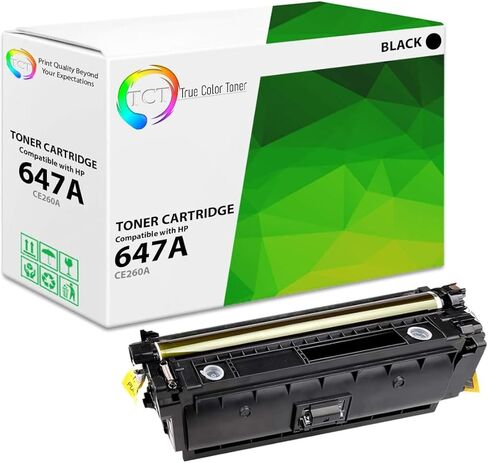 TCT 647A 648A Toner Cartridge 4 Pack - Premium Compatible Replacement for HP 647A 648A CE260A CE261A CE262A CE263A Works With HP Color LaserJet CP4520 CP4025 CP4525 Printer (Black Cyan Magenta Yellow) in Kuwait
